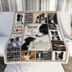 Never Forget Who You Are, Border Collie Sofa Throw Blanket Geembi™