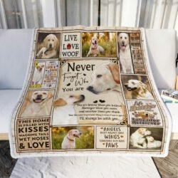 Never Forget Who You Are, Labrador Retriever Sofa Throw Blanket Geembi™