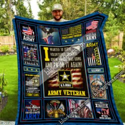 Proud U.S. Army Veteran  Quilt Blanket  Geembi™