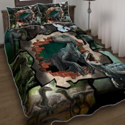 Raptor Dinosaur Quilt Bedding Set Geembi™