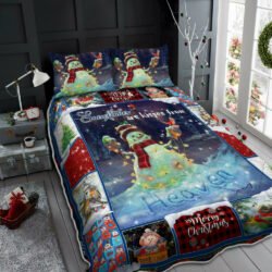 Snowflakes Are Kisses From Heaven Quilt Bedding Set Geembi™