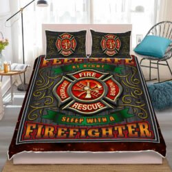 Feel Safe At Night Sleep With A Firefighter Quilt Bedding Set Geembi™