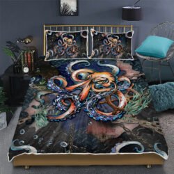 Octopus Breaking Ship Quilt Bedding Set Geembi™