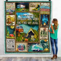 And Into The Forest I Go To Lose My Mind And Find My Soul, Camping Quilt Blanket Geembi™