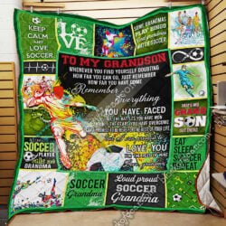 To My Grandson, Soccer Quilt NP357 Geembi™