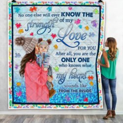 Mom To Son Autism Awareness Quilt Blanket Geembi™