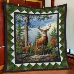 Deer In Forest Quilt Blanket Geembi™