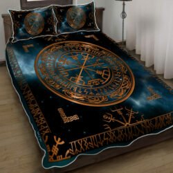 Norse Mythology Vegvisir Quilt Bedding Set Geembi™