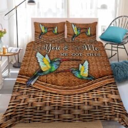 You & Me We Got This, Hummingbird Quilt Bedding Set Geembi™