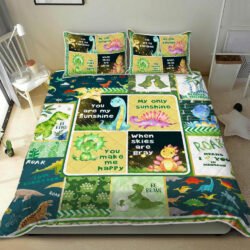 My Sunshine Dinosaur Quilt Bedding Set Geembi™