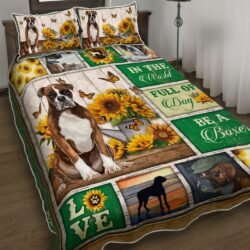 In The World Full Of Dog, Be A Boxer Quilt Bedding Set Geembi™