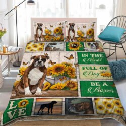 In The World Full Of Dog, Be A Boxer Quilt Bedding Set Geembi™