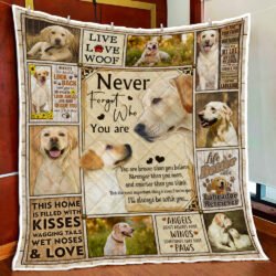 Never Forget Who You Are, Labrador Retriever Quilt Blanket Geembi™