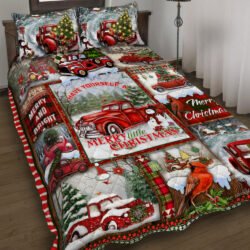 A Little Christmas Red Truck Quilt Bedding Set Geembi™