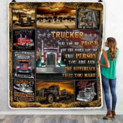 Trucker - May you be Proud Sofa Throw Blanket Geembi™