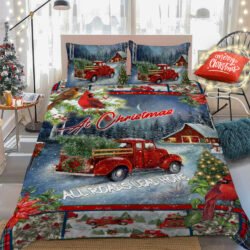At Christmas All Roads Lead Home Quilt Bedding Set Geembi™