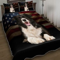 Border Collie Quilt Bedding Set Geembi™