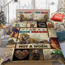 I Am A Book Dragon Quilt Bedding Set Geembi™