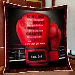 Dad To Son Boxing Quilt Blanket Geembi™
