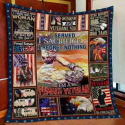 Proud Female Veteran Quilt Blanket Geembi™
