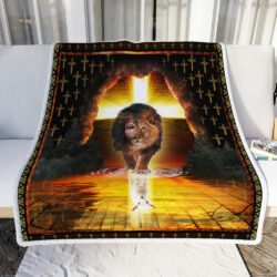 Jesus Is Alive, The Lion And The Lamb Sofa Throw Blanket Geembi™