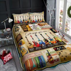 Guitar, God Says You Are Quilt Bedding Set Geembi™
