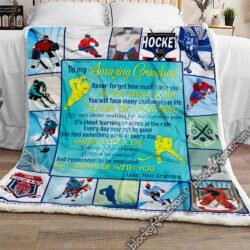 To My Amazing Grandson, Hockey Sofa Throw Blanket NH216 Geembi™