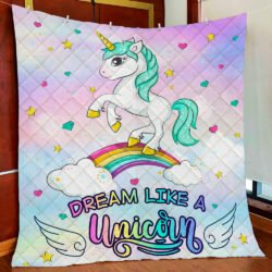 Dream Like A Unicorn Bedding Quilt Blanket Geembi™