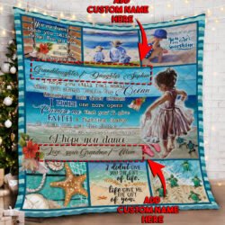 Personalized Baby Girl Beach Life Quilt Blanket Geembi™