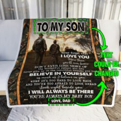 Personalized. Dad To Son Deer Hunting Sofa Throw Blanket Geembi™