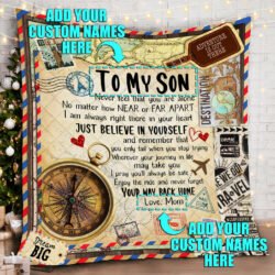Personalized. To My Son. Grandson. I Am Always Here For You Quilt Blanket Geembi™