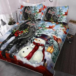 Horse Christmas Quilt Bedding Set Horse Through The Snow DBD2921QS