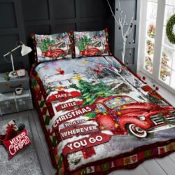 A Little Christmas With You Red Truck Quilt Bedding Set Geembi™