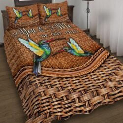 You & Me We Got This, Hummingbird Quilt Bedding Set Geembi™