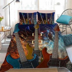 Triple Electric Guitar Quilt Bedding Set Geembi™