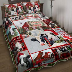 Have Yourself A Merry Little Christmas. Cow Quilt Bedding Set Geembi™