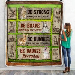 Be Strong When You Are Weak Bunny Rabbit Sofa Throw Blanket Geembi™