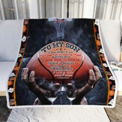 Dad To Son Believe In Youself Basketball Sofa Throw Blanket Geembi™