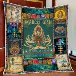March Girl. The Soul Of A Gypsy. Yoga Quilt Blanket Geembi™