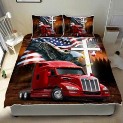 American Eagle Red Trucker Quilt Bedding Set Geembi™