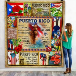 Proud Puerto Rico Quilt Blanket Geembi™