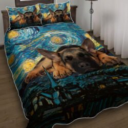 German Shepherd Starry Night Quilt Bedding Set Geembi™