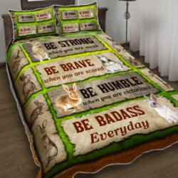 Be Strong When You Are Weak Bunny Rabbit Quilt Bedding Set Geembi™