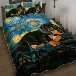 Dachshund Starry Night Quilt Bedding Set Geembi™
