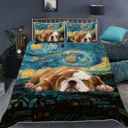 Bulldogs Starry Night Quilt Bedding Set Geembi™