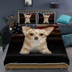 Long Coat Chihuahua Quilt Bedding Set Geembi™