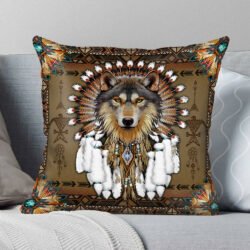 Native American Wolf Cushion Geembi™