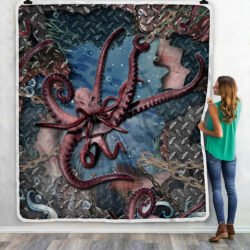Angry Octopus Breaking Ship Sofa Throw Blanket Geembi™