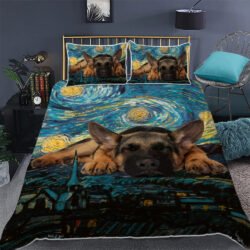 German Shepherd Starry Night Quilt Bedding Set Geembi™