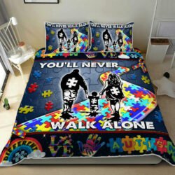 You'll Never Walk Alone Autism Quilt Bedding Set Geembi™